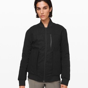 NWT Lululemon Roam Far Wool Bomber black